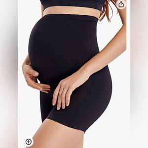 Enerful Summer Soft Seamless Pregnancy YogaWorkout Active Short Over Belly 5"/8"